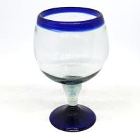  / Cobalt Blue Rim 24 oz Shrimp Cocktail Chabela Glasses (set of 4)